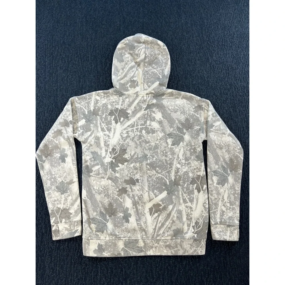 Abercrombie Kids A&F Essentials Grey Leaf Camo Relaxed Fit Hoodie 13/14